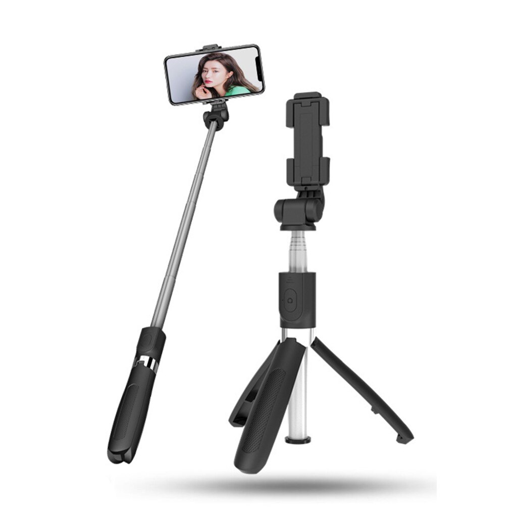 Selfie Stick Tripod Bluetooth, Extendable Flexible Selfie Stick Tripod with Detachable Wireless Remote, Compatible with iPhone