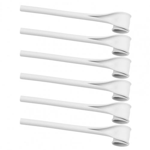6Pcs Drinking Straw Detachable Leak Proof Silicone Reusable Drinking BPA Free Snap Openable Straws Eco-friendly Food Grade: white