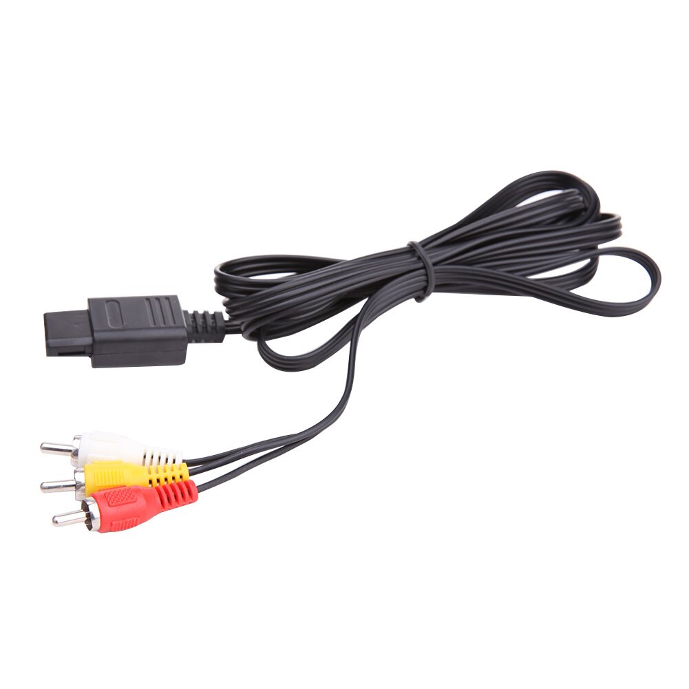 Cable de Audio y vídeo AV de 1,8 m para TV, Cable RCA para Nintendo 64, N64, GameCube, NGC, SNES, SFC, conecta Nintendo 64 A conectores codificados de TV