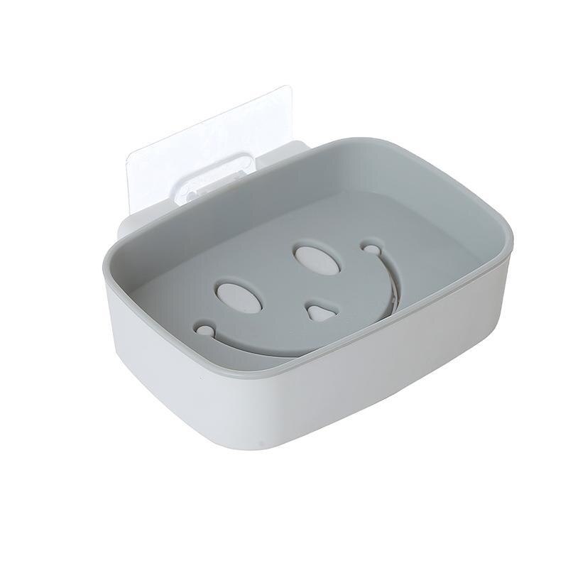Smiley – boîte à savon Double couche perforée sans coller au mur, égouttoir, accessoires de salle de bains