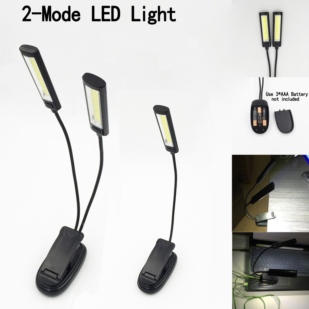 For Kindle Note Book Light Lamp White Color Booklight Led Ebook Light Mini Flexible Clip-on Book Reader Reading Lamp Convenient