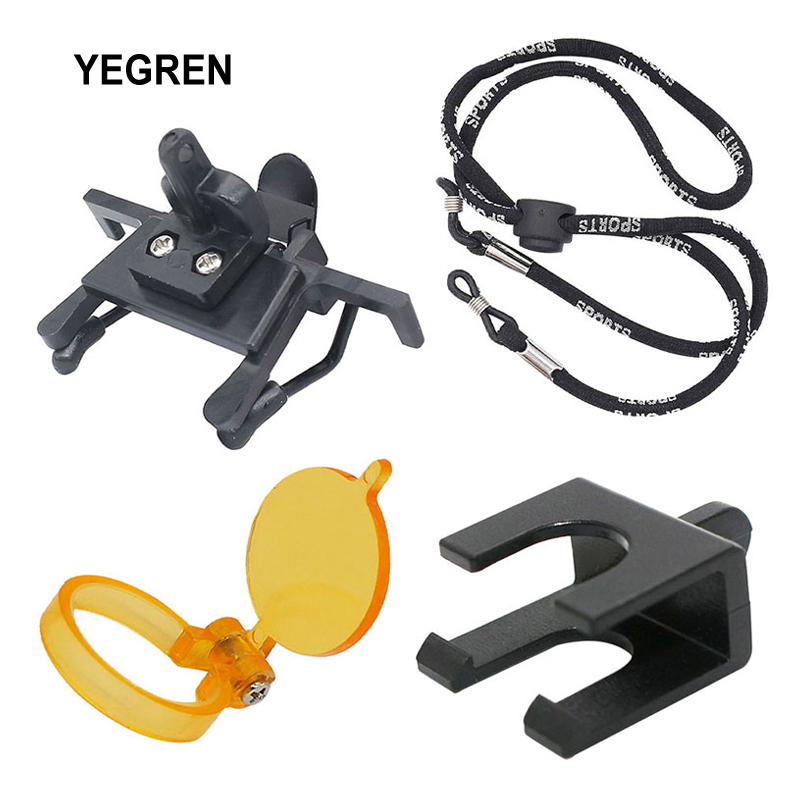 clip per montaggio su fascia regolabile per occhiali da vista a portato giallo per accessori per lenti dentali binoculari