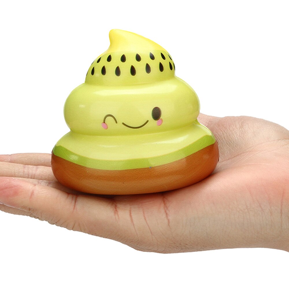 Squishy Kawaii Kiwi Fruit Poo Slow Rising Cream Scented Stress Relief Toy Children's Fun Toys Boy Girls