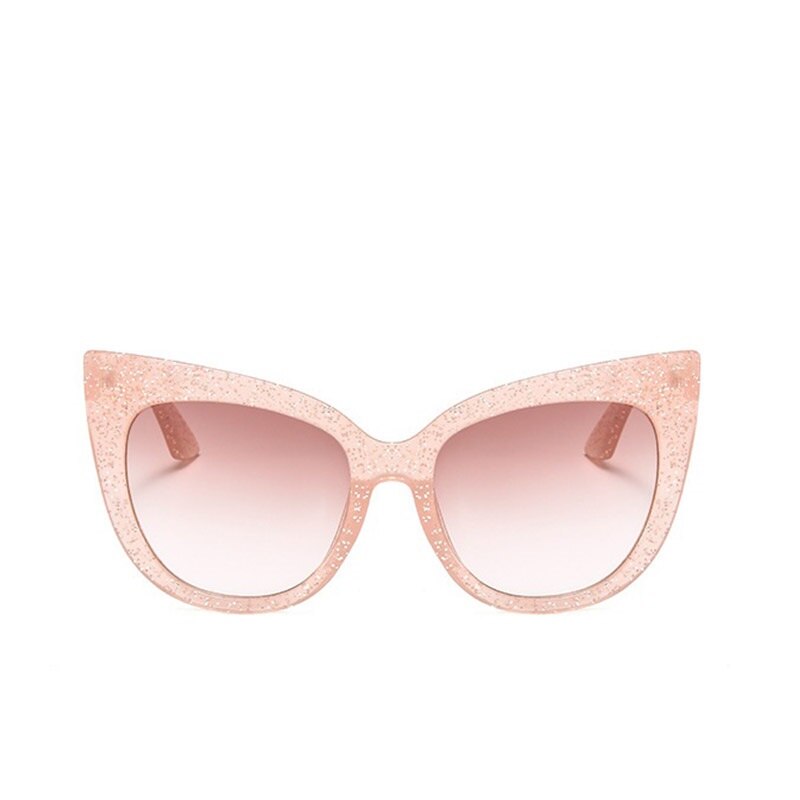 Luxe cat eye zonnebril voor dames, glanzend rood, sexy zonnebril voor dames,  uv400 ronde tinten oculos de sol: Champagne thee