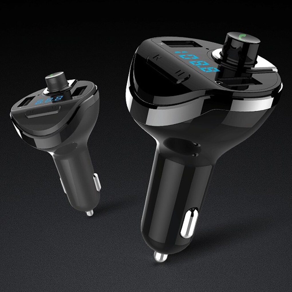 T20 Car Bluetooth MP3 Player Cigarette Lighter Car Dual USB Charger FM Transmitter Auto Hands-free Call: Default Title