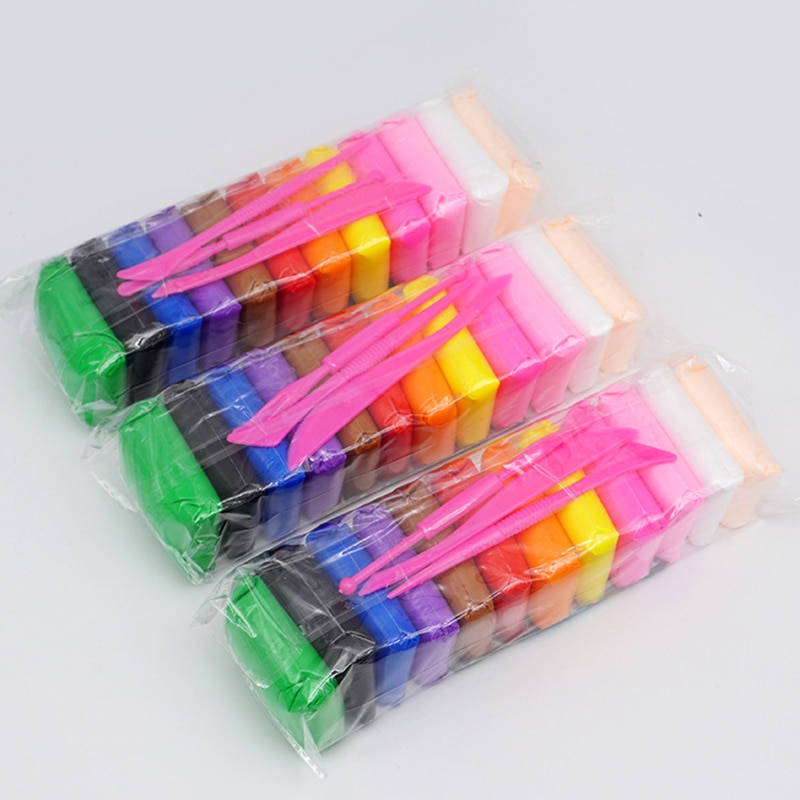 12 Kleur/Set Lichte Klei Air Droog Polymer Plasticine Boetseerklei Super Licht Diy Zachte Creatieve Handgum Educatief Klei speelgoed