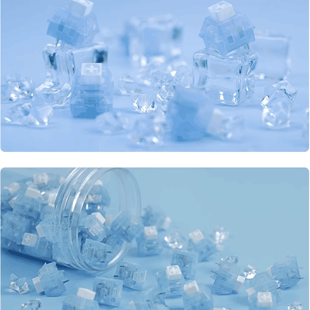 Kailh BOX Arctic Fox Przełączniki klawiatury 5-pinowe przełączniki RGB SMD Clicky Przełączniki świetlne do klawiatury mechanicznej MX Gaming Switch