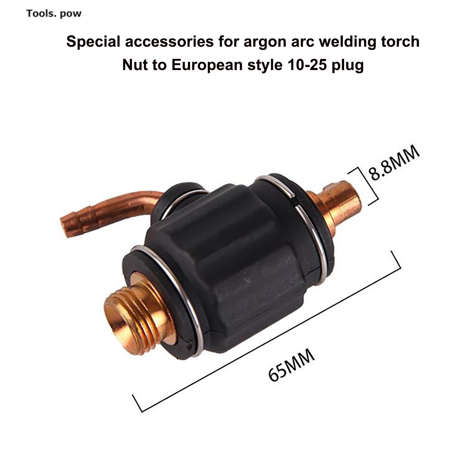 TIG Welding Power Cable Quick Convert Connector M12*1.0 Gas Adapter Transfer Integrate 10-25/35-50 Euro Connector For TIG Torch
