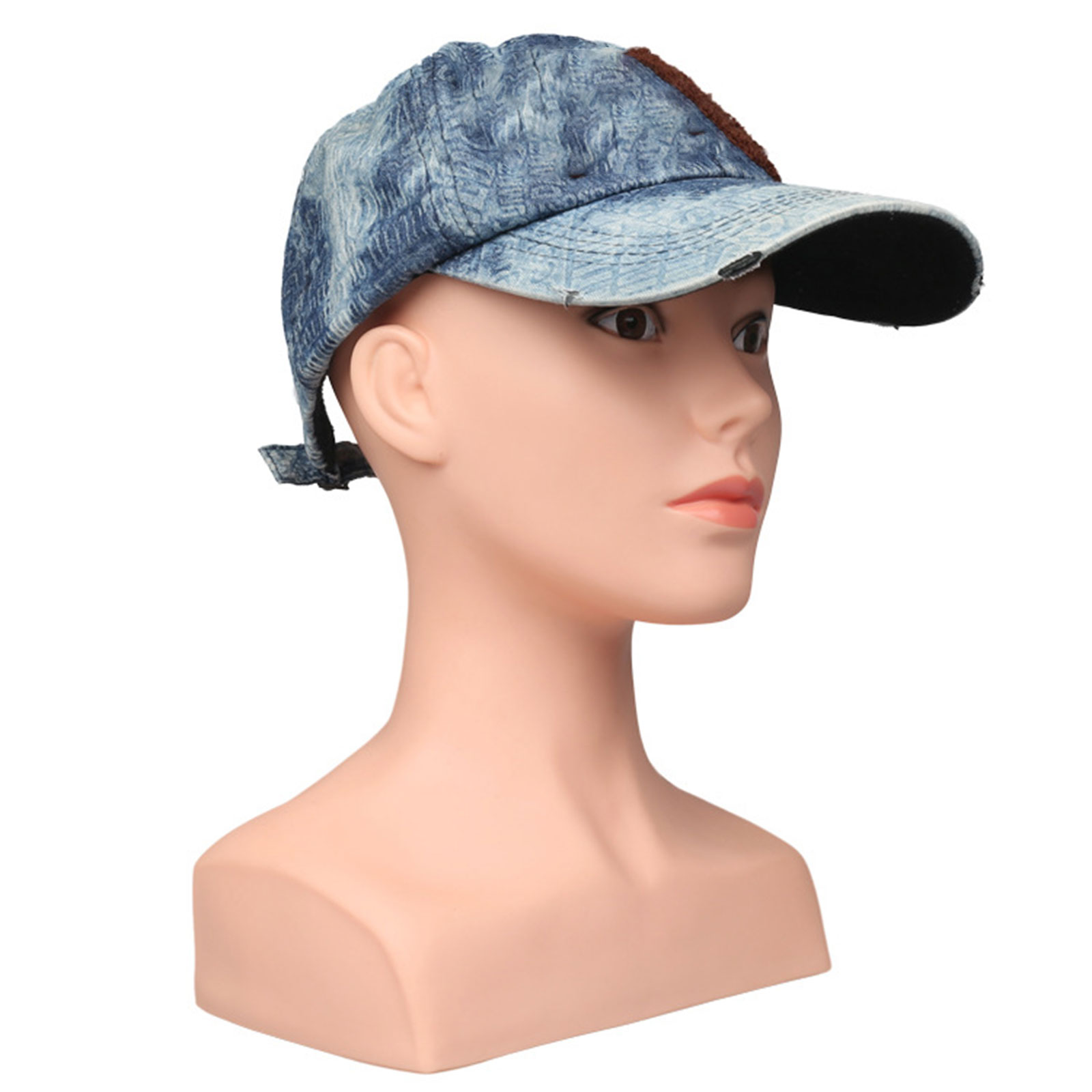 Model Head Wig Display Head Soft Touch Manikin Female Mannequin Stand and Holder Head Mold for Home Mask Hair Hats Glasses