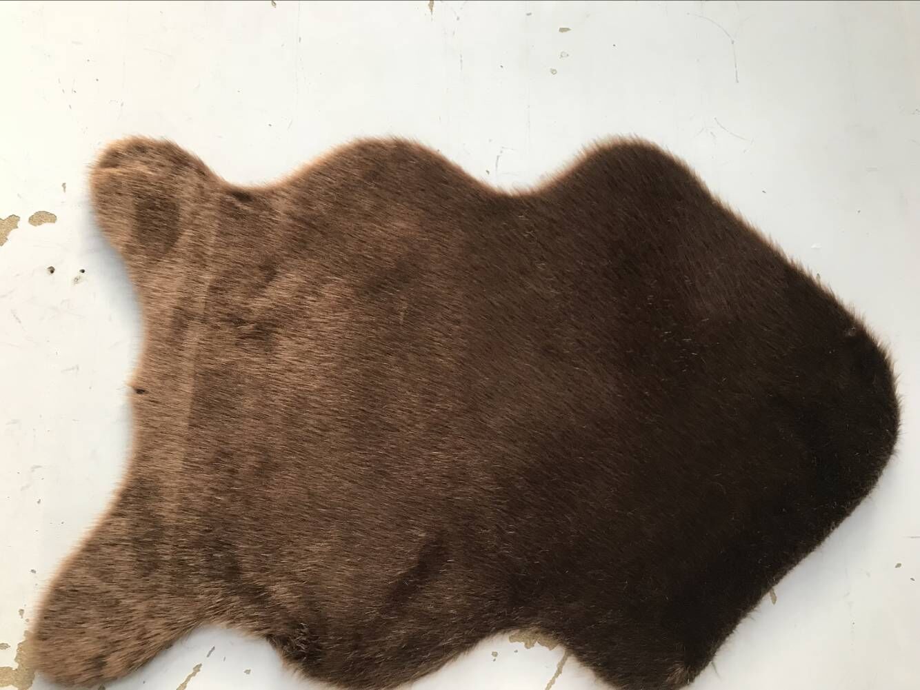 Cubierta para silla de piel de oveja sintética, cojín suave para sofá, alfombra, cojín de péndulo peludo, Color sólido, piel y pelo, alfombras esponjosas, manta para dormitorio: brown
