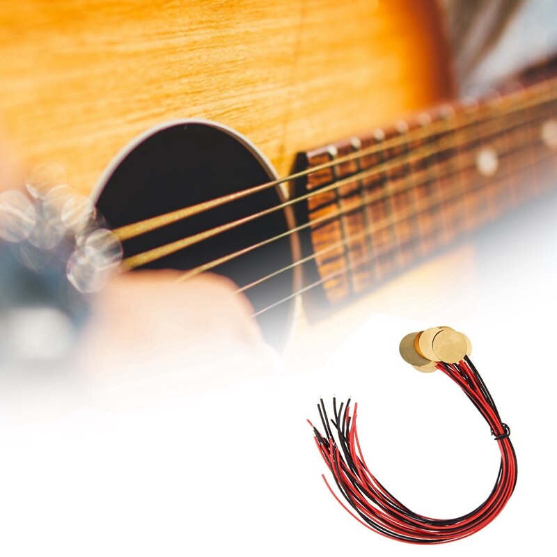 Transducteur de micro à Contact piézo, 27mm, éléments pour Instrument acoustique, 12 pièces