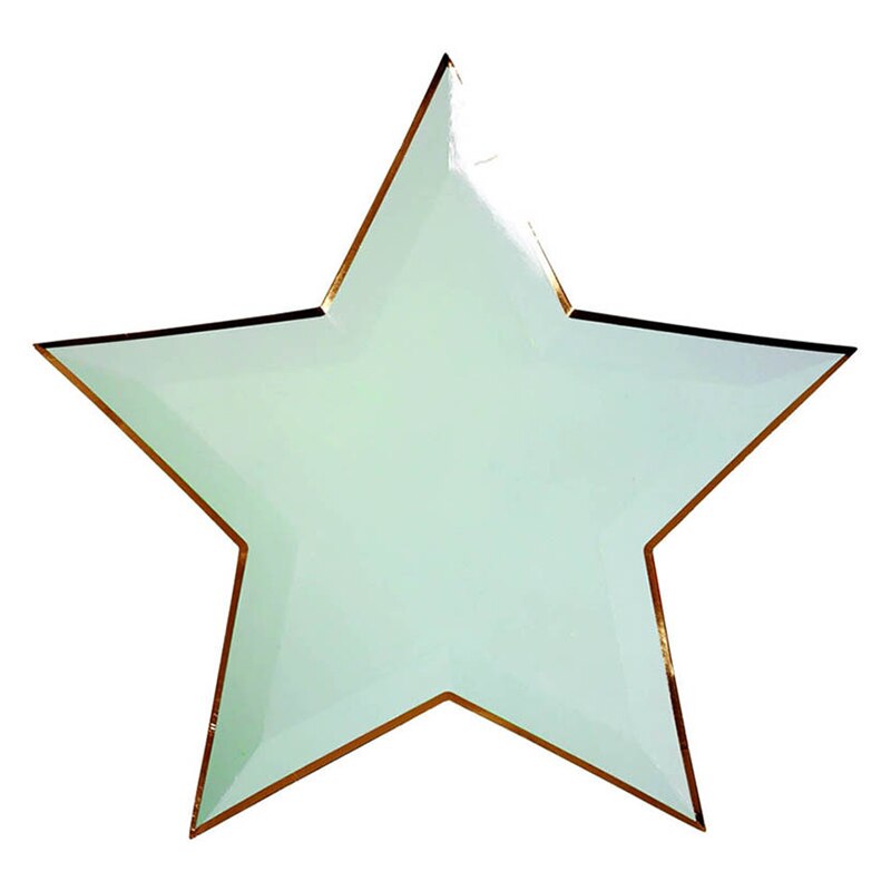 Wegwerp Servies Bruiloft Decoratie 8Pcs/1 Pack Effen Kleur Vijfpuntige Ster Papier Lade Verjaardagsfeestje Decoraties kids: 07