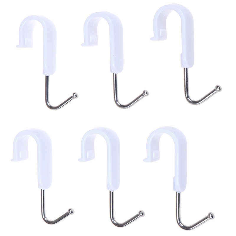 Organisateur de rangement blanc tourné | 7 pièces 360 degrés, acier inoxydable S cintre de cuisine, crochet multifonctionnel, salle de bains