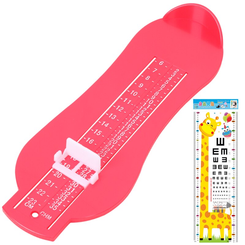 Regla de PIE de bebé de varios colores, dispositivo de medición de longitud, calculadora de zapatos para niños, accesorios de zapatos para bebés, calibrador, herramientas AXP001: 6