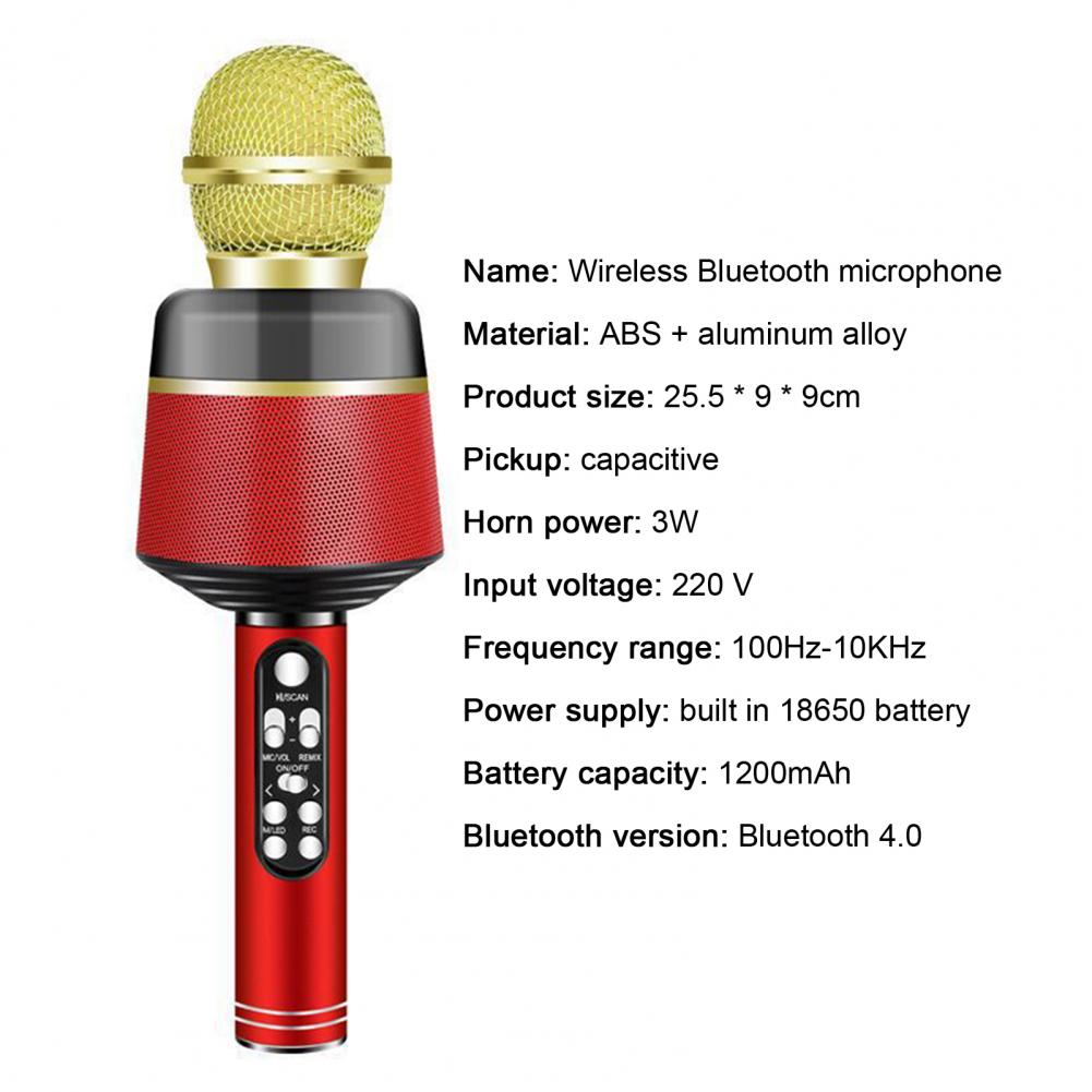 Q008 mini 5.0 bluetooth-handmikrofone mit gesangsaufnahmefunktion, surround-sound, bunten lichtern und karaoke-funktion für zuhause