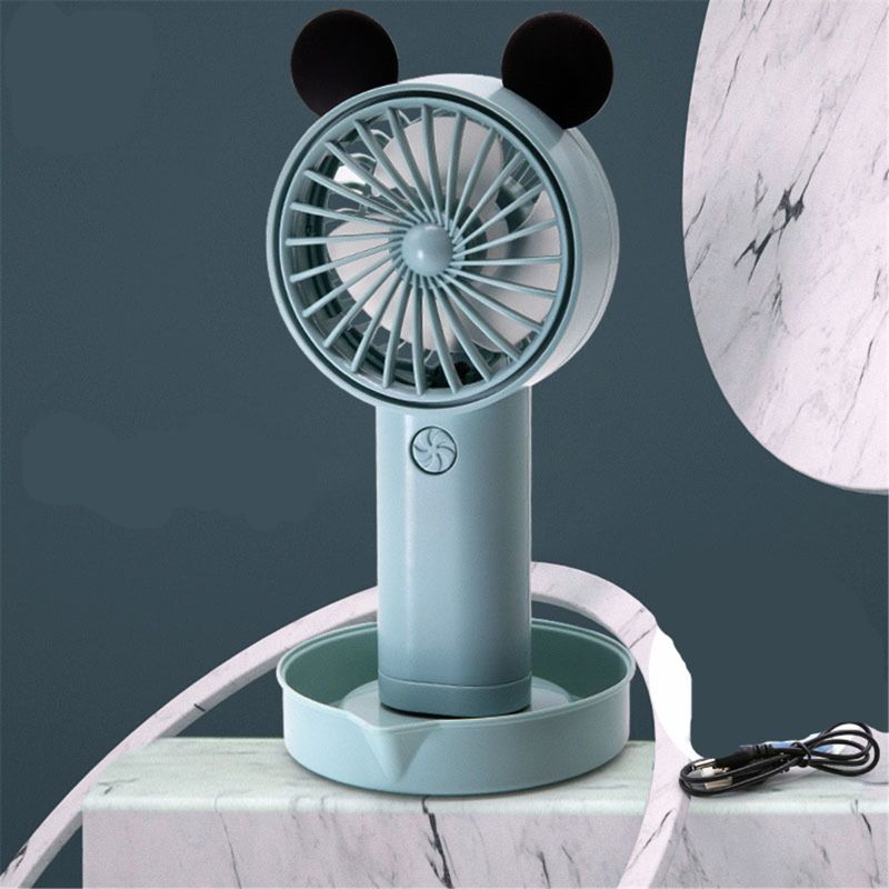 Ventilador de burbujas con batería de 320mA para niños, juguete de verano, Mini ventilador Usb, máquina de burbujas: Azul