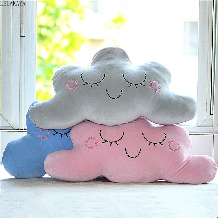 Smile Cloud Katoen Kussen Mooie Vlinder Pluche Baby Slapen Kussen Zacht Gevuld Speelgoed Voor Bed Sofa Decoratieve