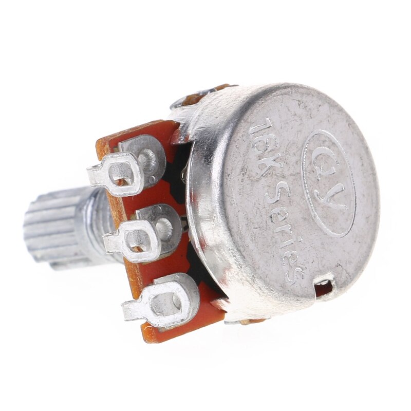 A10K Potentiometer Splined Pot Electric Guitar Bass Effect Amp Tone Volume 18mm Shaft Parts