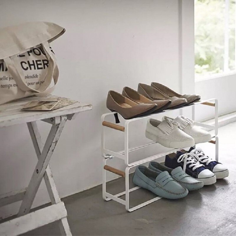 Zapatero de estilo japonés, estante de almacenamiento de zapatos Simple y para sala de estar, Baño, Dormitorio, hogar, combinado