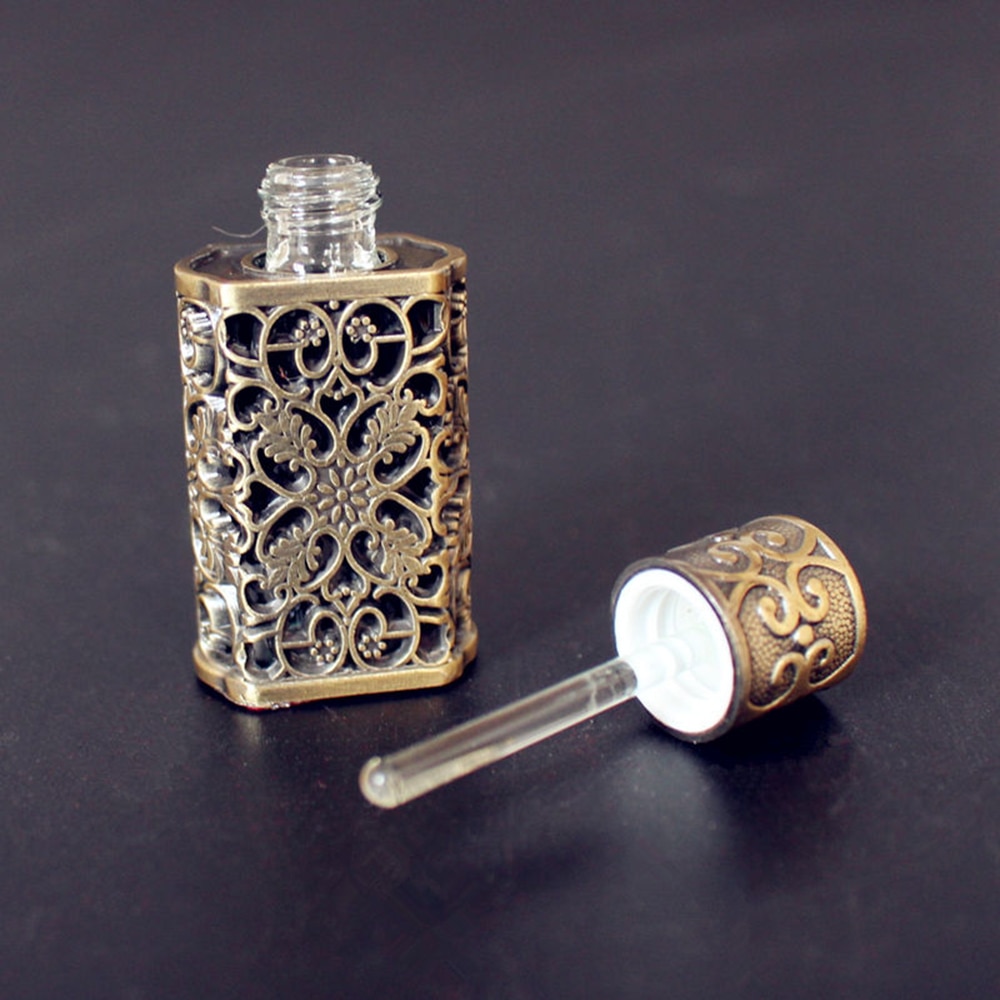 Mini antiqued hajuvesi täytettävä pullo arabityylinen eteeriset öljyt atomizer hajuvesisuihkepullo