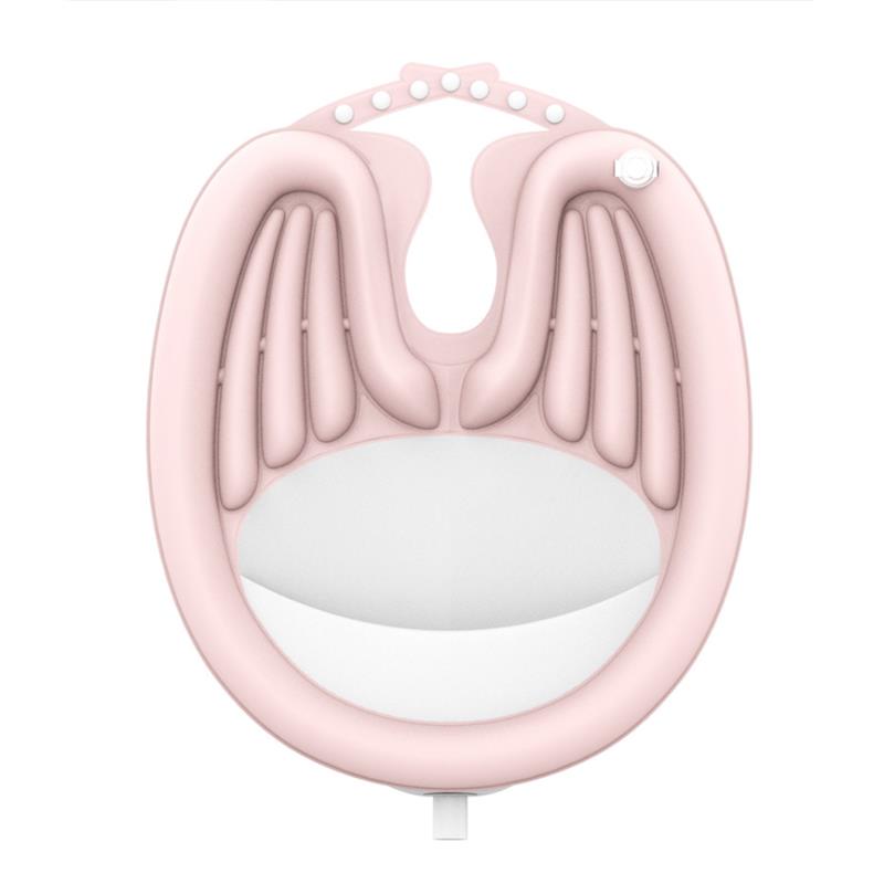 PVC Inflatable Wash Basin, Portable Adult Head-up Shampoo Pad, Fast Inflatable Shampoo Basin, Pregnant Women, Elderly Children: pink Type B