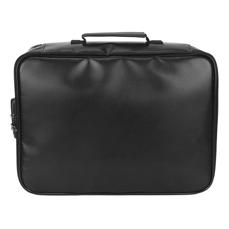 Organiseringsveske brannsikker dokumentveske med lås bærbar arkiveringsboks holder til dokumentmappe passbevis: misligholde tittel