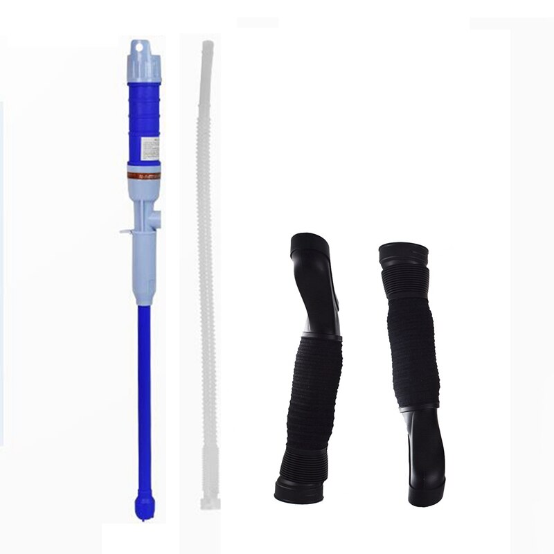 1 Pcs Auto Vehicle Fuel Gas Suction Pump Water Oil Gas Tools Petrol Pump & 1 Pair Left+Right Side Air Intake Duct Hose