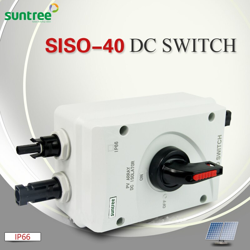 SUNTREE DC 1000V 4P 32A Rotary Solar system isolator switch SISO-40 has got SAA certificate
