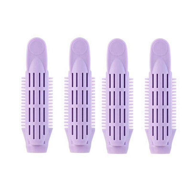 4 Stks/set Volumizing Haar Wortel Clips Natuurlijke Pluizig Haar Clip Haar Wortel Curler Roller Hair Styling Tools Accessoires: Purple