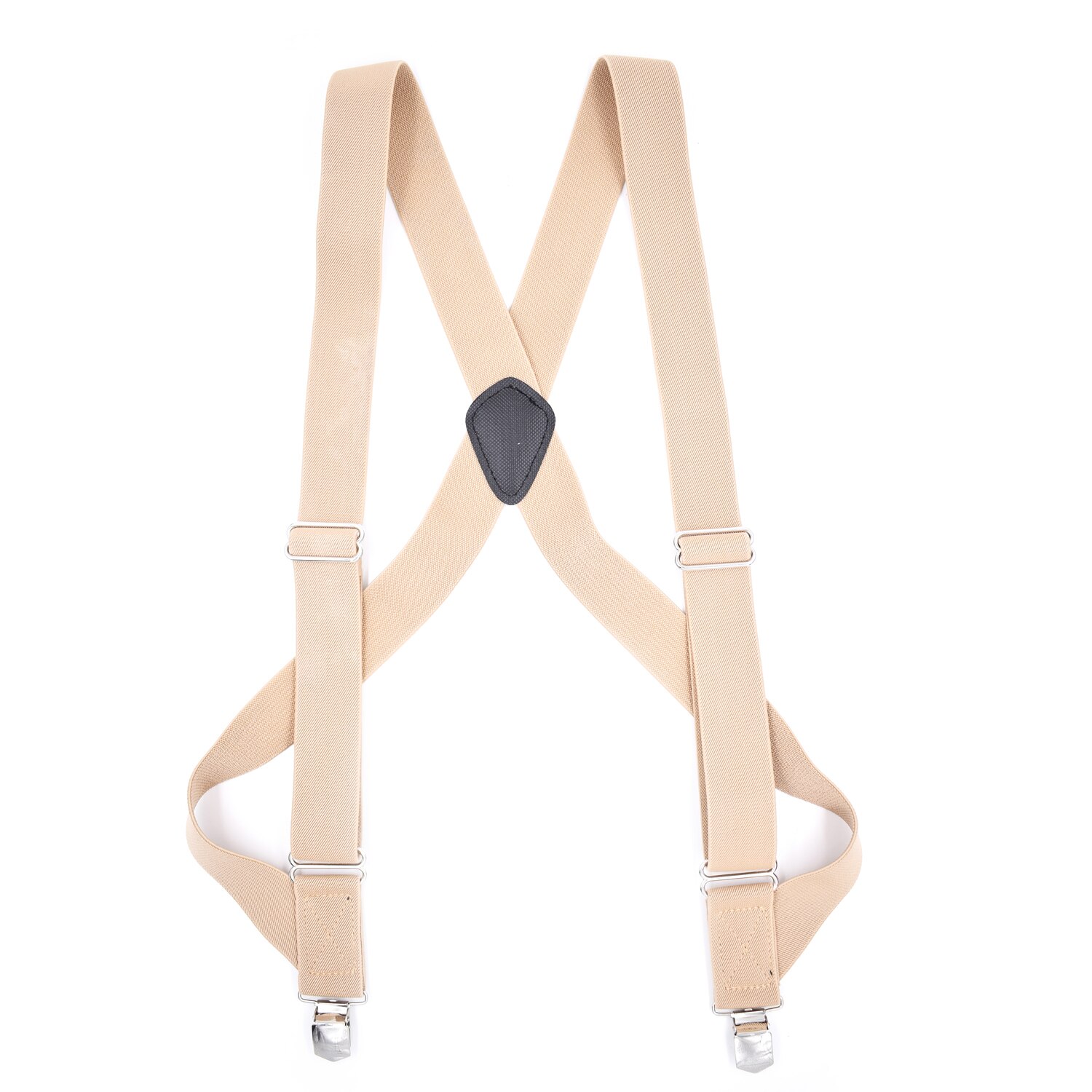 Men's Side Clip Trucker Work Suspenders 3.5cm Wide Heavy Duty Big and Tall Adjustable Elastic Trouser Jeans Braces Strap Belt: Khaki