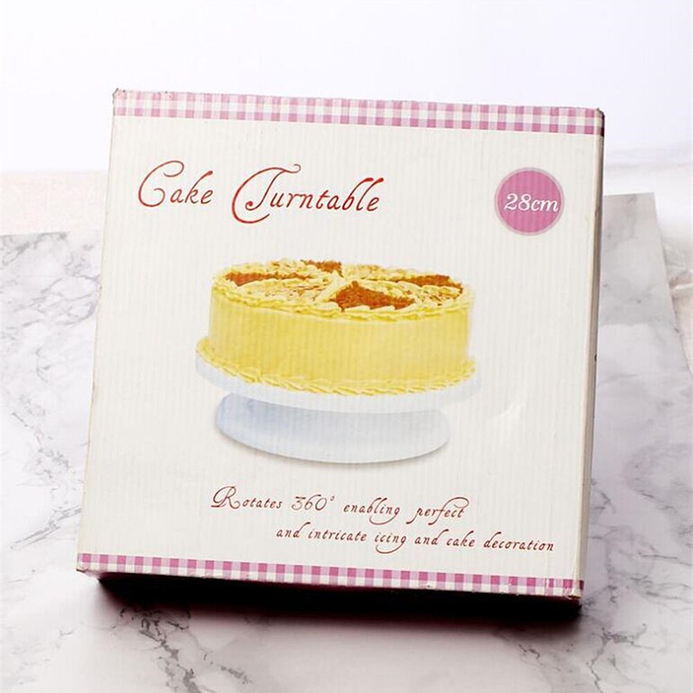 Round Cake Stand Household Products Baking Tools Scraper Equipment Kitchen Supplies Rotary Table Plastic Cake Turntable