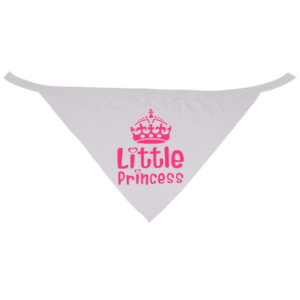 Lille prinsesse mønster hals justerbar hund bandana kæledyr tørklæde sød halstørklæde til hvalp hund kat kæledyr hagesmække