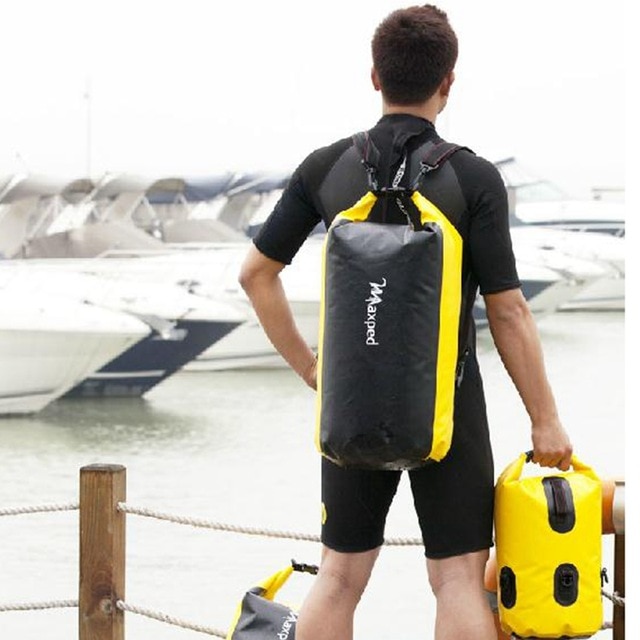 Fortykket maxped pvc drivtaske vandtæt tørpose til kano kajak rafting sport flydende opbevaringsposer