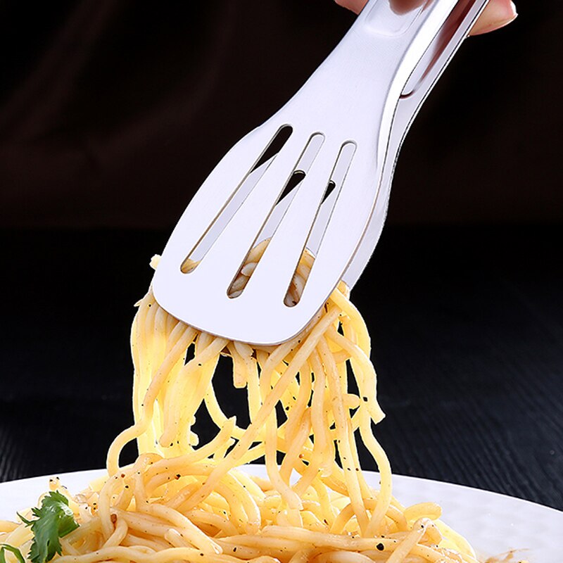 Cocina Barbacoa pinzas De acero inoxidable pinza De barbacoa De grado De alimentos pinzas Pizza postre Buffet Utensilios De servir Utensilios De Cocina