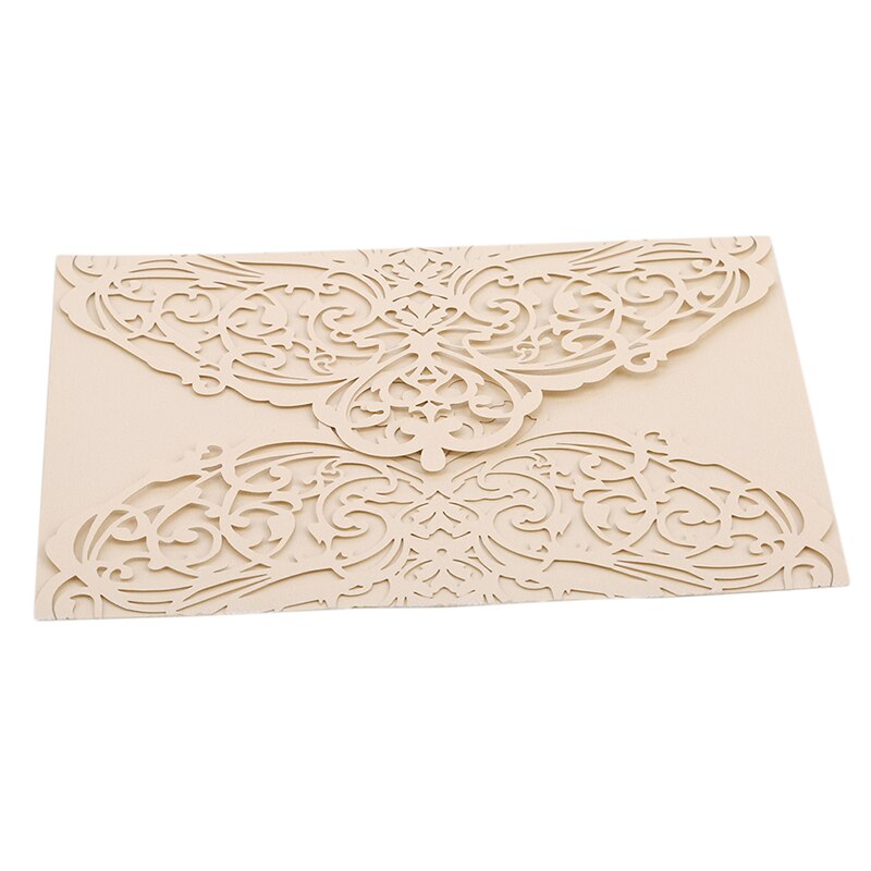 Openwork Wedding Invitation 10 Pieces Of European-Style Wedding Paper-Cut Invitations Greeting Cards Wedding Party Supplies: Apricot