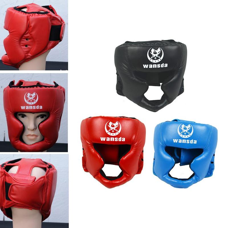 Gesloten Boksen Hoofd Protector Sparringhelmet Mma Muay Thai Kickboxing Brace Hoofdbescherming Boksen Helm