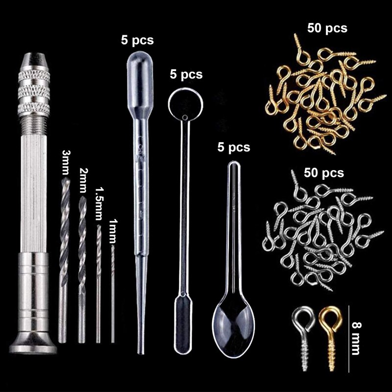 159Pcs DIY Jewelry Resin Casting Molds and Tools Full Kit Silicone Molds for DIY Jewelry Pendant Craft Making Set