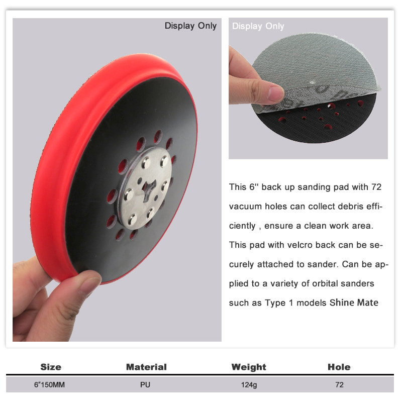 Sanding Pad 150mm, BOSCH RSM6045,6 Inch Medium Hook and Loop Multi-Hole, For GET75 Dual-Mode Random Orbit Sander Abrasive Tools