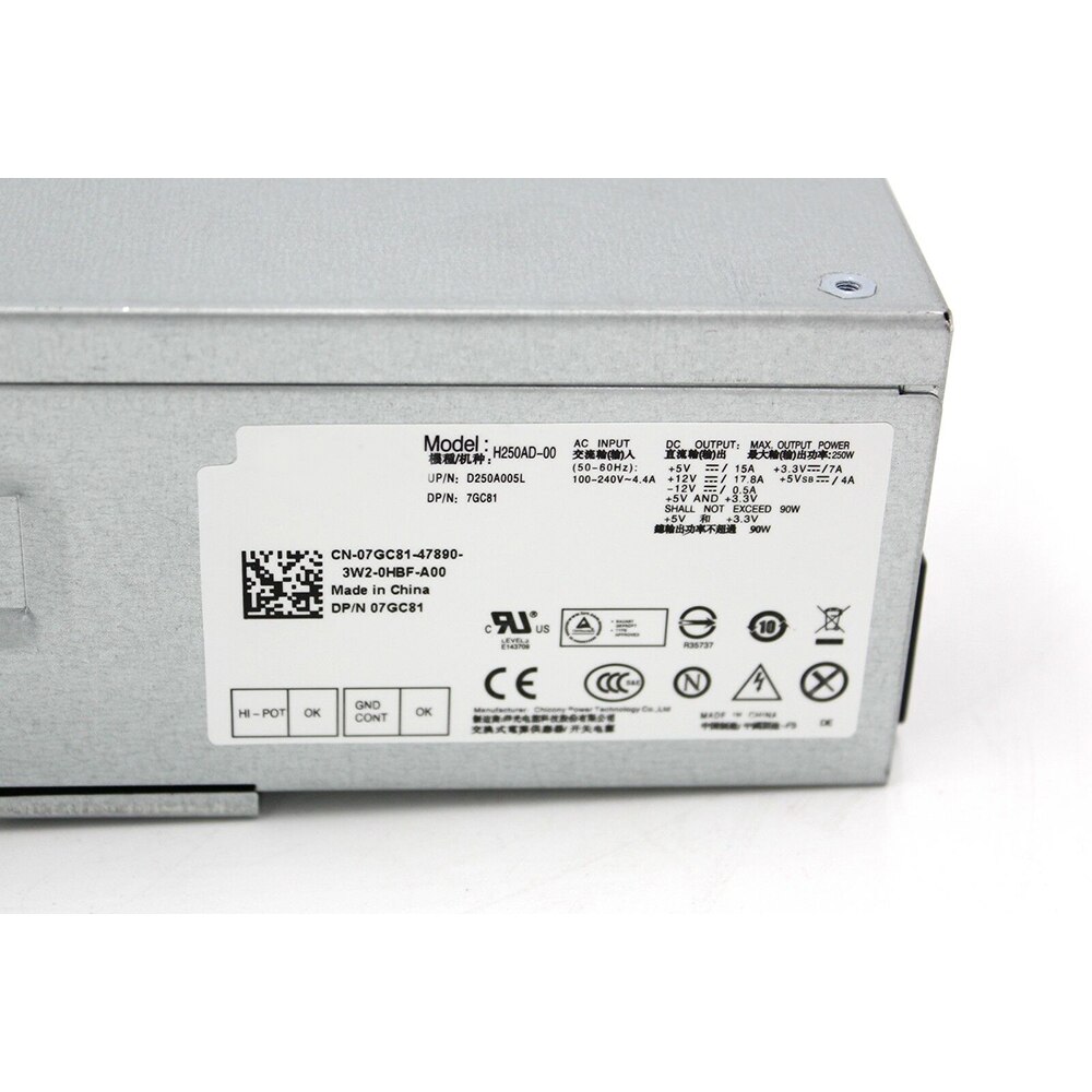 Power Supply for Dell 390 790 990 3010 DT H250AD-00 D250AD-00 L250AD-00 F250AD-00 AC250PS-01 HU250AD/L250PS/L250NS-00 7GC81