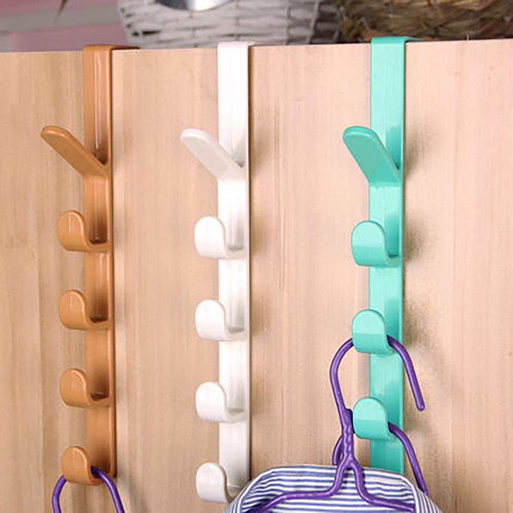 Plastic Hooks Space-saving Portable ABS Plastic Door Clothes Hooks for Room Door Towel Hook For Bathroom Coat Hanger