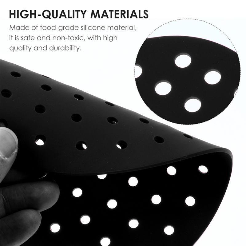1pc Air Fryer Silicone Liner Reusable Air Fryer Liner Baking Mat Steamer Patch