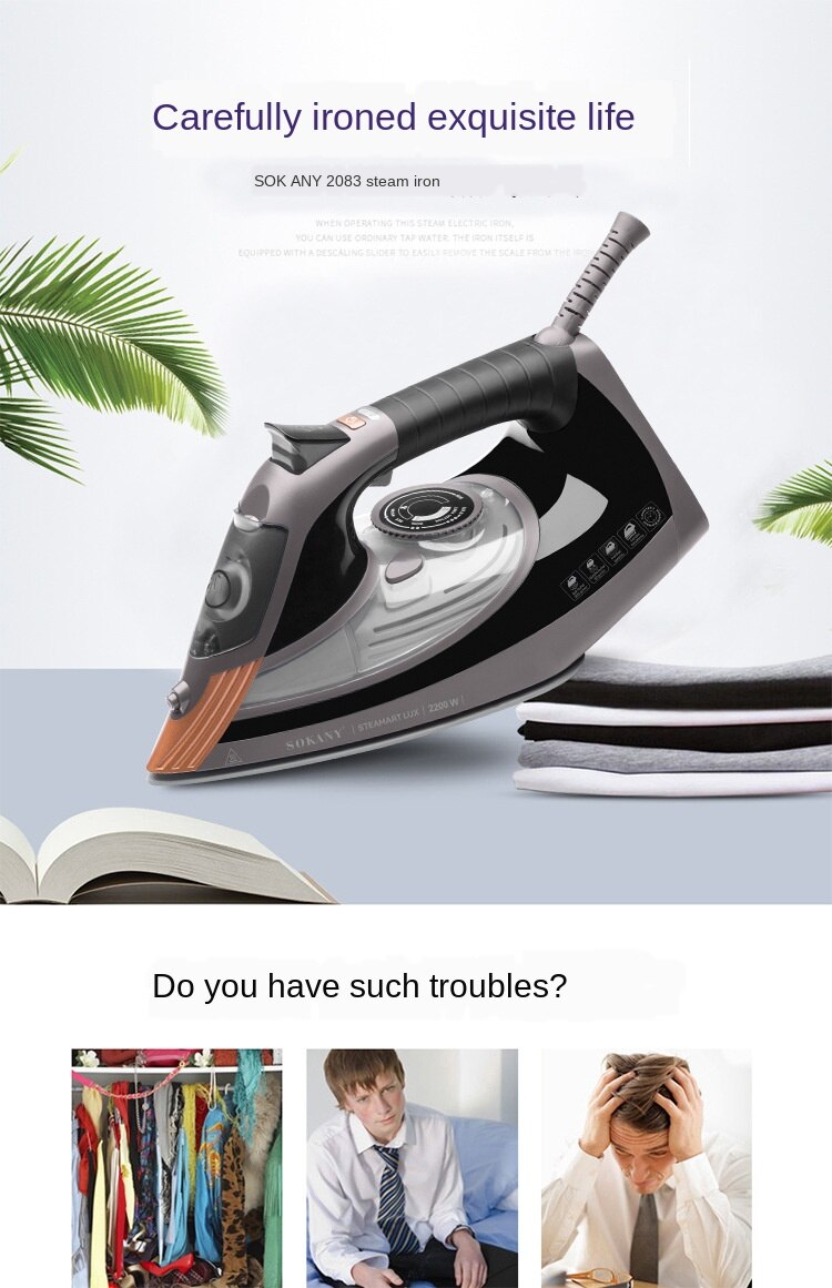 2200W220V Adjustable Electric Irons Garment Iron Steam Irons Clothing Laundry Appliance Multifunction Clothes Irons Flatiron