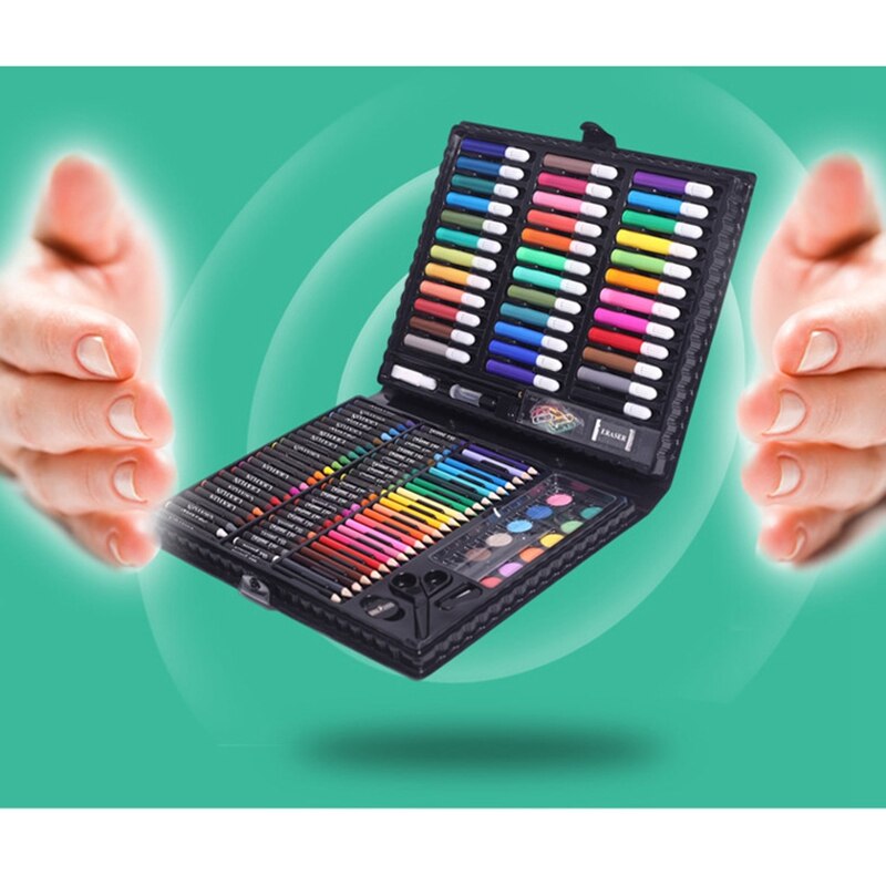 150 Pcs/Set Kids Art Sets Children Drawing Kit Water Color Pen Crayon Oil Pastel Painting Tool Supplies Stationery Set