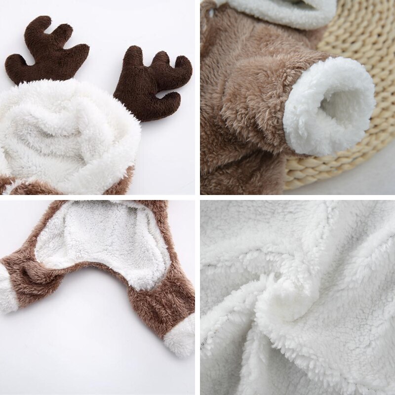 Efterår vinter varm fleece kæledyr hundetøj til små hunde jul hund kostume jumpsuit hvalp frakke jakke chihuahua mops tøj