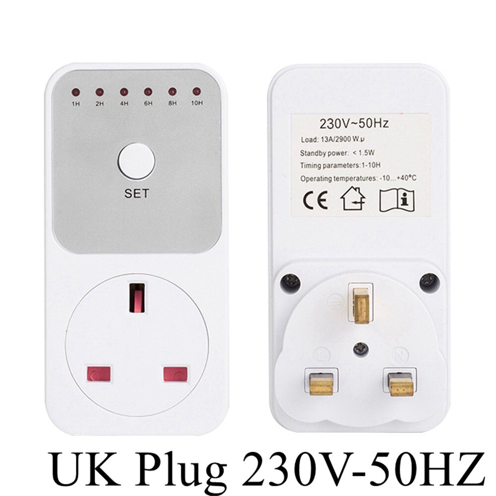 Ons eu  uk 10hr 6 sets afteltimer schakelaar stopcontact stekker intelligente tijdinstelling controle stopcontact elektriciteit stroommeter stopcontact: Britse stekker