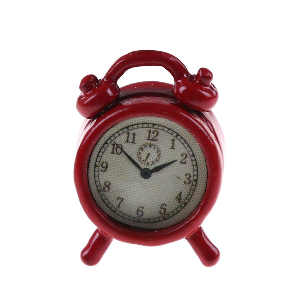 1/12 Dollhouse Miniature Living Room A Metal Alarm Clock: RD