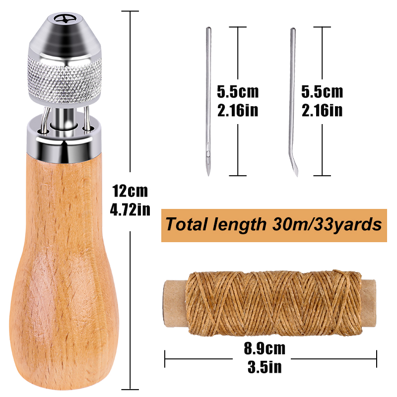 29 stks Leather Craft Hand Stiksels Gereedschap Leer Reparatie kit Gebogen Bekleding Naaien Naalden Leer Gewaxt Draad Priem Vingerhoed 29 stks Leather Craft Hand Stiksels Gereedschap Leer Reparatie kit Gebogen Bekleding Naaien Naalden Leer Gewaxt Draad Priem Vingerhoed