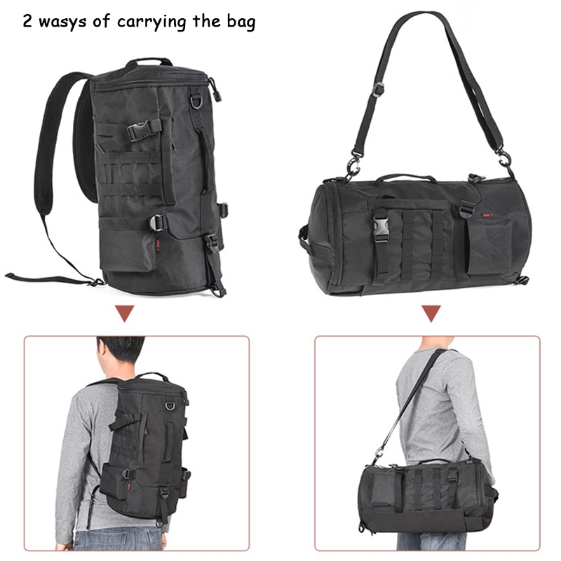 23L bolsas de gran capacidad para aparejos de pesca, estuche para caña de pescar multifuncional al aire libre, herramientas de aparejos de pesca, mochila de almacenamiento