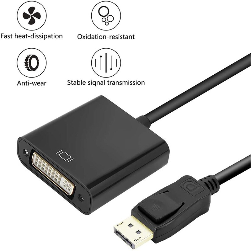 Displayport Naar Dvi DVI-D Single Link Adapter 2 Pack, Dp Naar Dvi Converter Man-vrouw Voor Lenovo, dell, Hp En Anderen