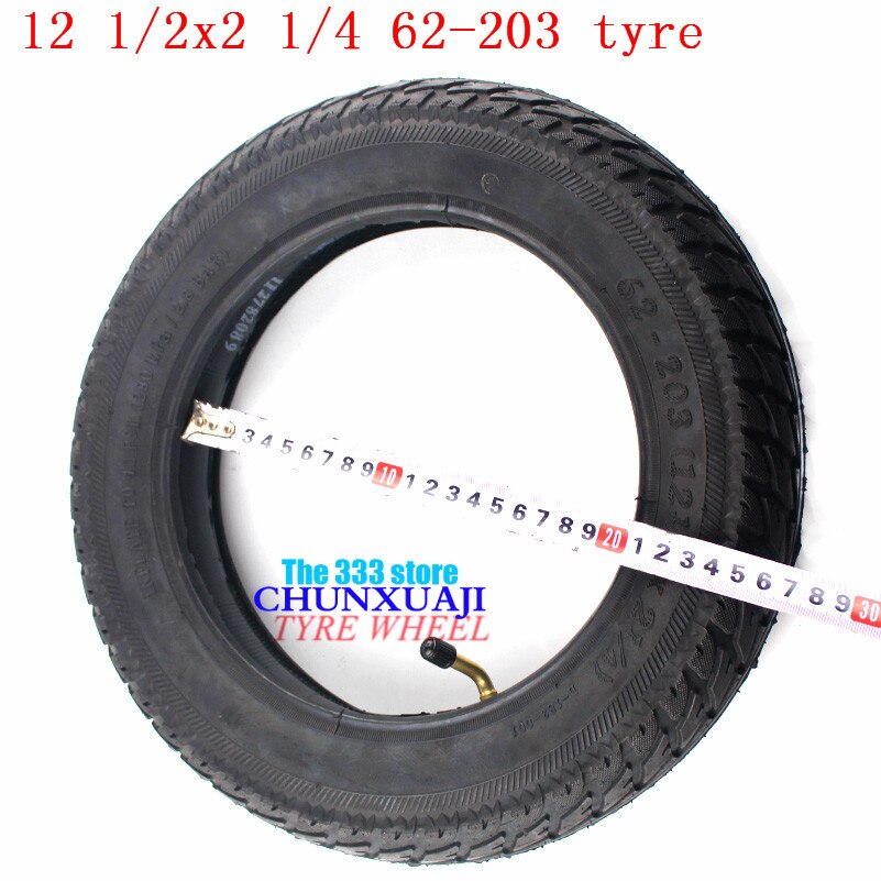 12 inch Tire 12 1/2 X 2 1/4 ( 62-203 ) fits Many Gas Electric Scooters and e-Bike 12 1/2X2 1/4 wheel tyre &amp; inner tube